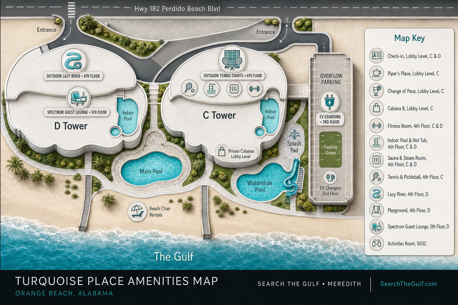 Turquoise Place Amenity Map Orange Beach Alabama